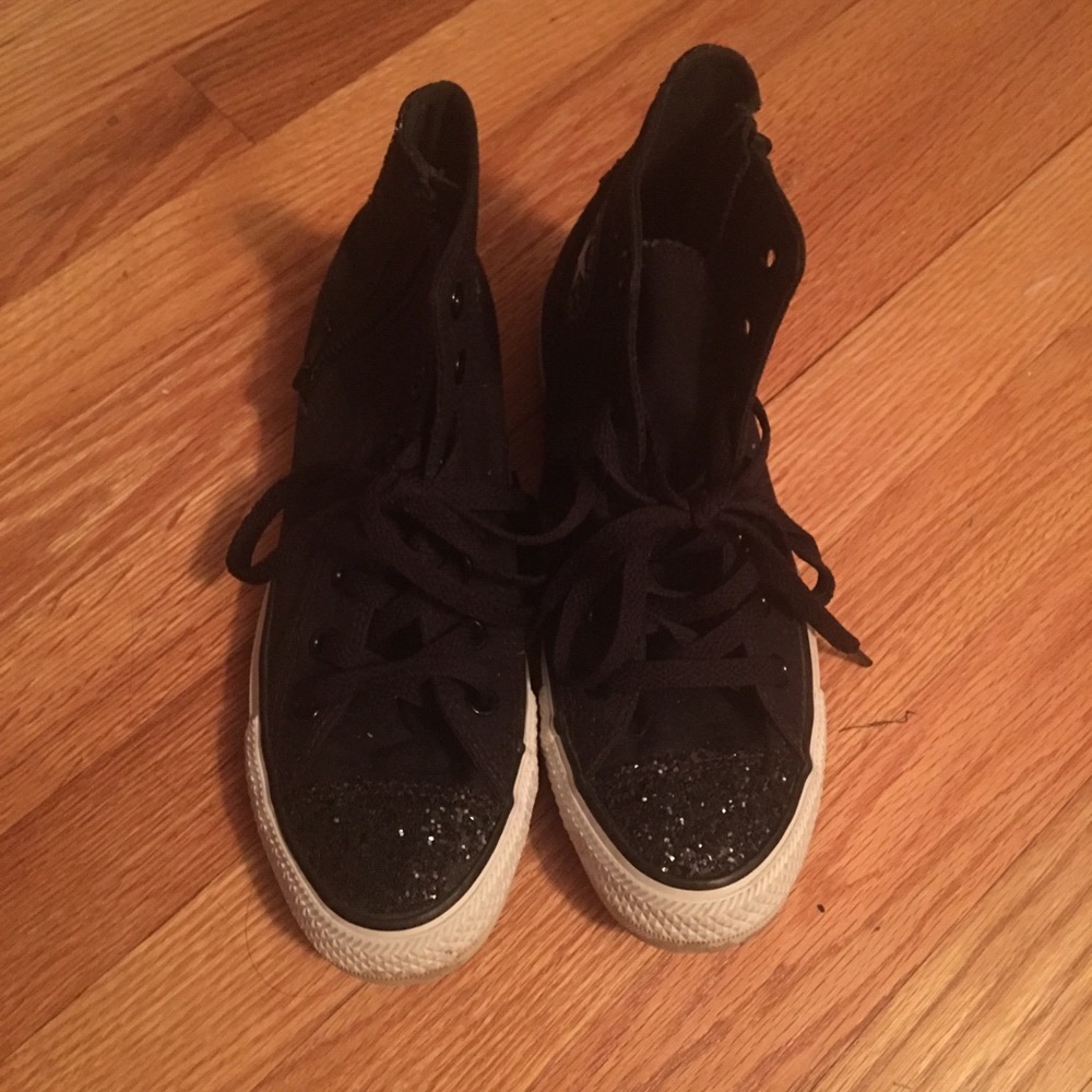 Converse with glitter